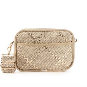 Haute Shore Drew Buff Woven Crossbody Camera Bag